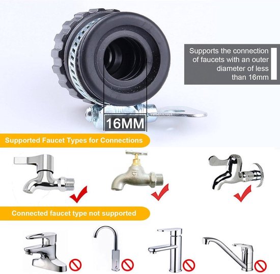 Raamreinigingsset - Telescoopsteel Borstel - Hoge Ramen Schoonmaken - Watergevoede Steel - 6 Meter Lengte - Zilver — afbeelding 2