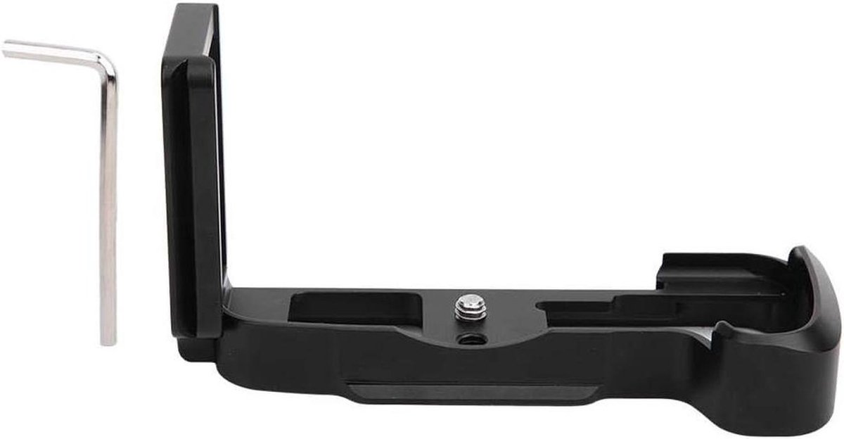 Camera L-Plaat - Snelle Ontgrendeling - Stabiliteit Verbeteren - Precisie CNC Bewerking - 14 x 7 x 5 cm - Zwart