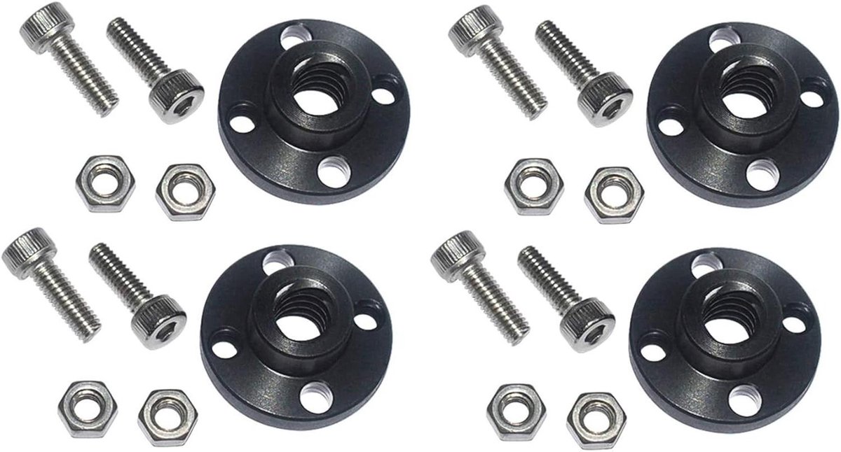 Geleidingspindel Set - T8 Schroefdraadspindel - 3D Printer Onderhoud - Duurzaam Metaal - 8 mm Schroefdraad - Zilver