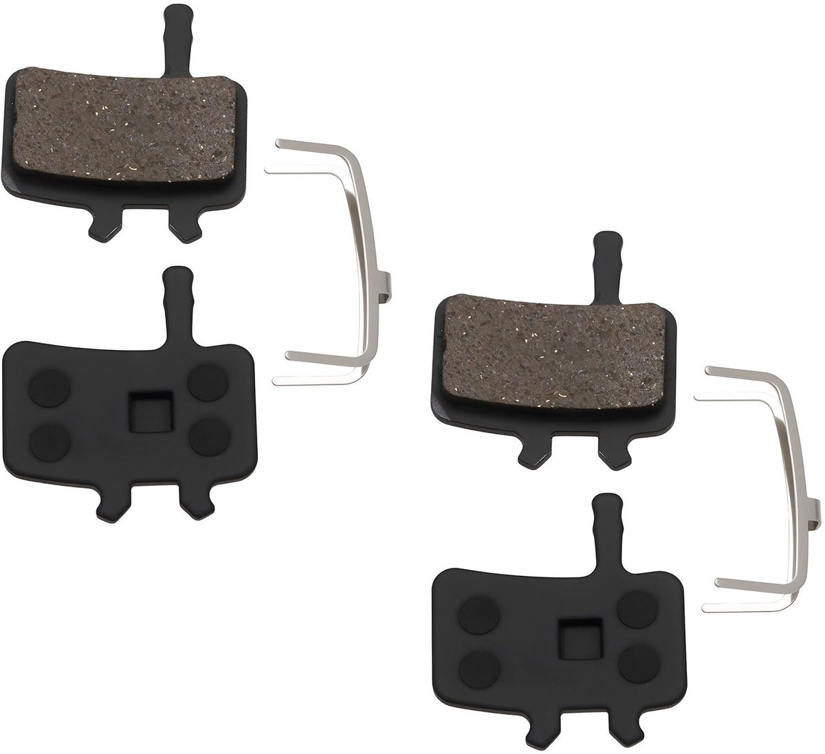 Dailygoods- Schijfremblokken Semi-Metallisch - Remblokken PROMAX DC905/DC907/DC908 - 2 Pairs - Inclusief Terugveerveren - Betrouwbare Remkracht - Geschikt voor Fietsen