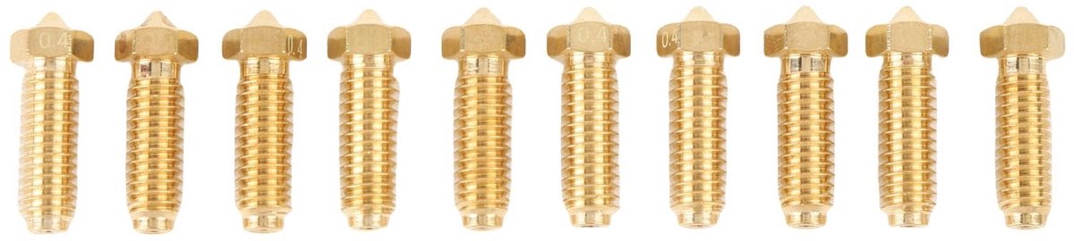 Dailygoods- Mondstuk 3D Printer - Messing Nozzle Kit - Vervanging voor PLA/ABS/PETG - 0,4 mm - Compatibel met S1 Combo - Max. temperatuur 320 ℃