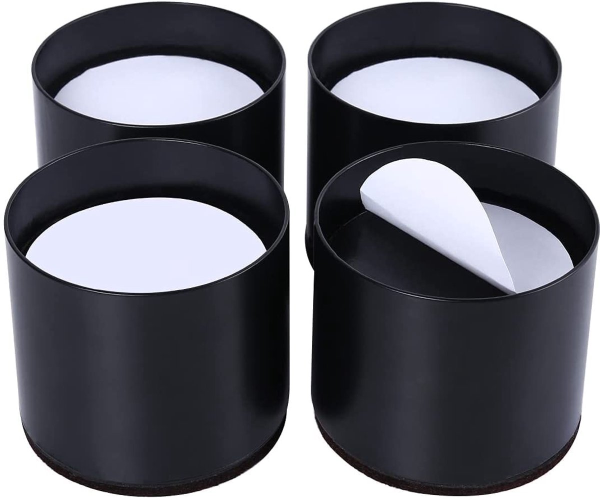 Dailygoods- Meubelverhoging 5 cm - Meubelverhoger rond - Zelfklevende meubelverhogers - Ondersteunt 22.680 kg - Hoogteverhogers voor bedden/banken/kasten - Koolstofstaal