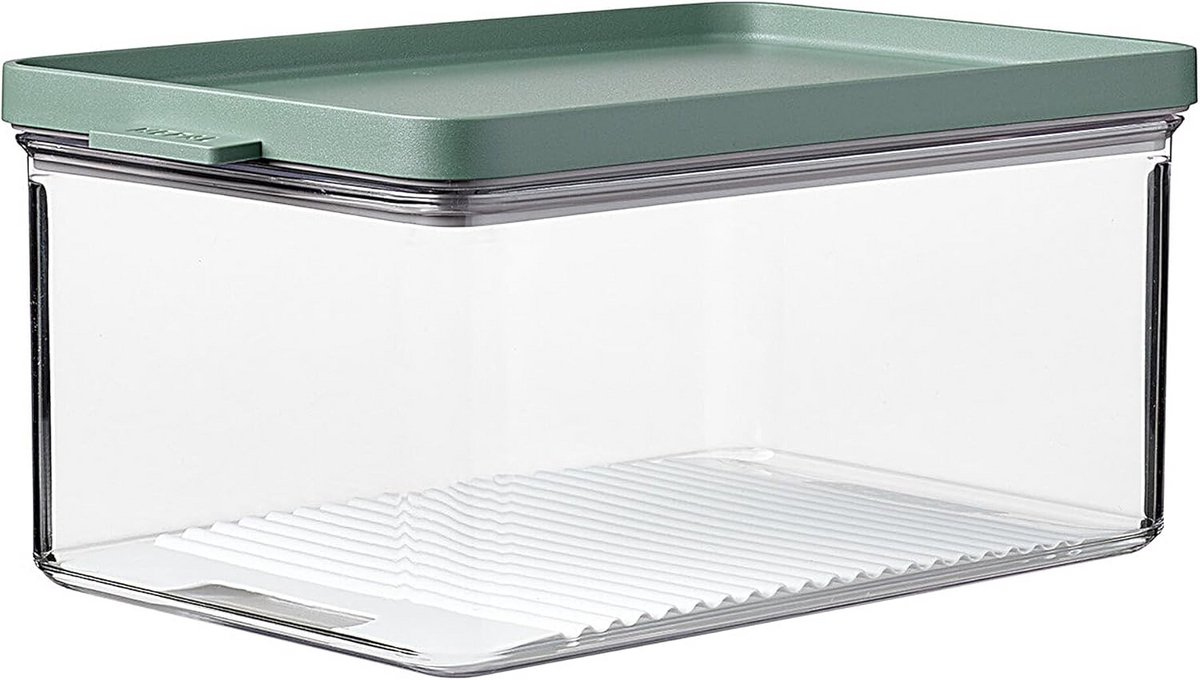 Koelkastdoos Omnia - Kaasbewaarder - Voedsel bewaren - Luchtdicht deksel - 2000 ml - Nordic sage