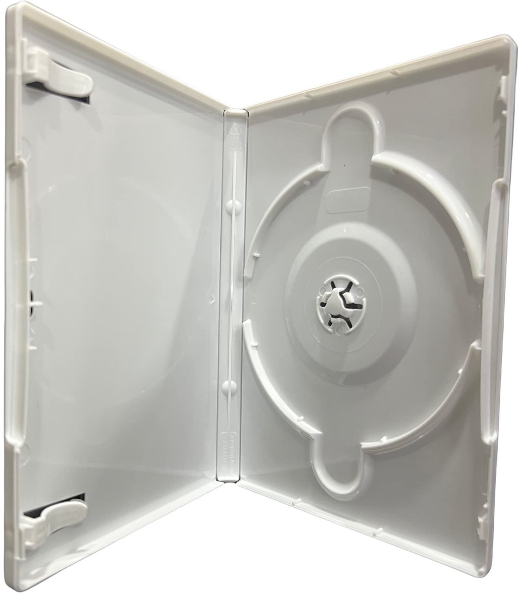 Dailygoods- DVD Case 10 Stuks - Amaray Single White - Schokbestendig - Recyclebaar - Hoogwaardige Bescherming - Geschikt voor Boekjes tot 3mm - Cd Case