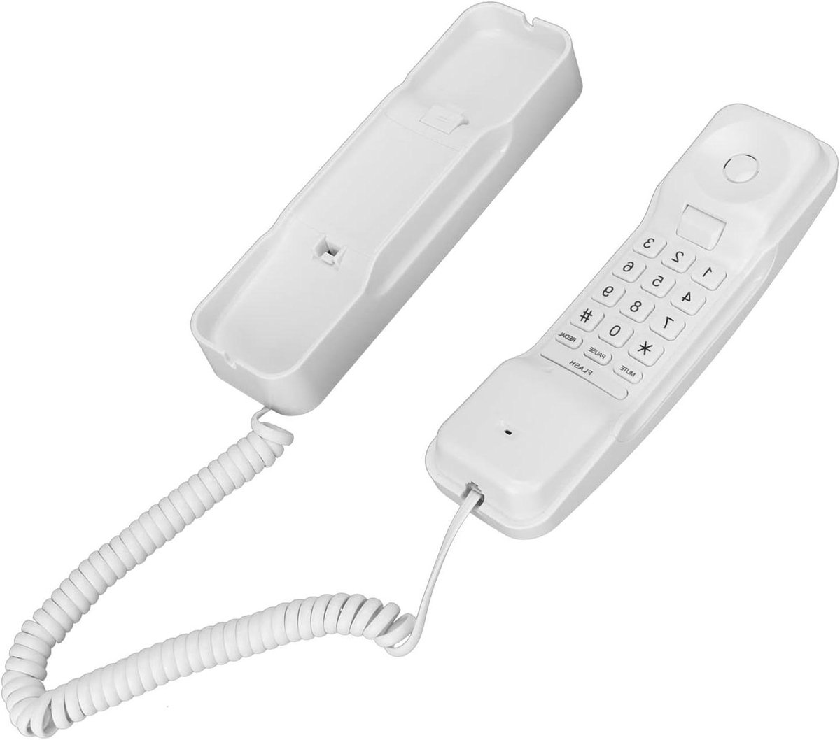 Vaste Telefoon - Wandtelefoon - Thuisgebruik Kantoor - Verstelbaar Volume - Compact Formaat - Wit