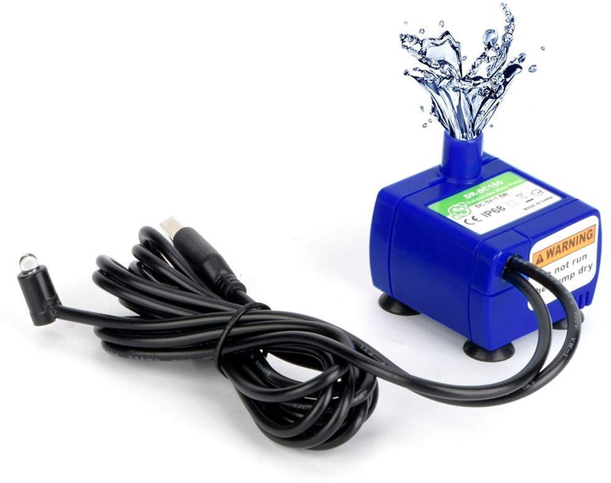 Dailygoods - Dailygoody - Katten drinkfontein - Automatische waterpomp - Stil en energiezuinig - 2,4 Liter - Kattenfontein - Vervangingspomp - Geschikt voor katten