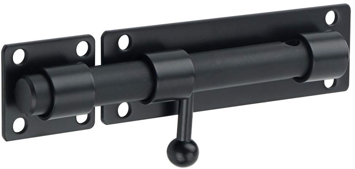 Dailygoods - Cosensi - Dailygoody - Deurbeveiliging - Zware Duty Deurslot - Roestvrij staal - Matte Zwart - Veiligheidslock - Geschikt voor deuren - 150mm