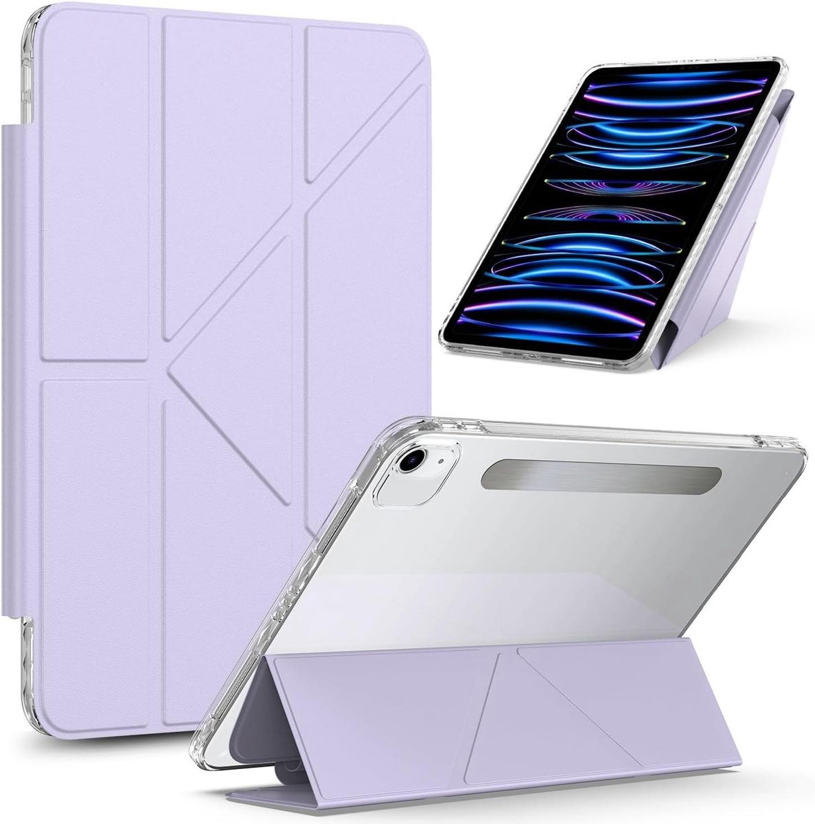 Tablet Hoes - Beschermhoes Fliphoes - Dagelijks Gebruik - Afneembare Magnetische Klep - 13 inch - Mor