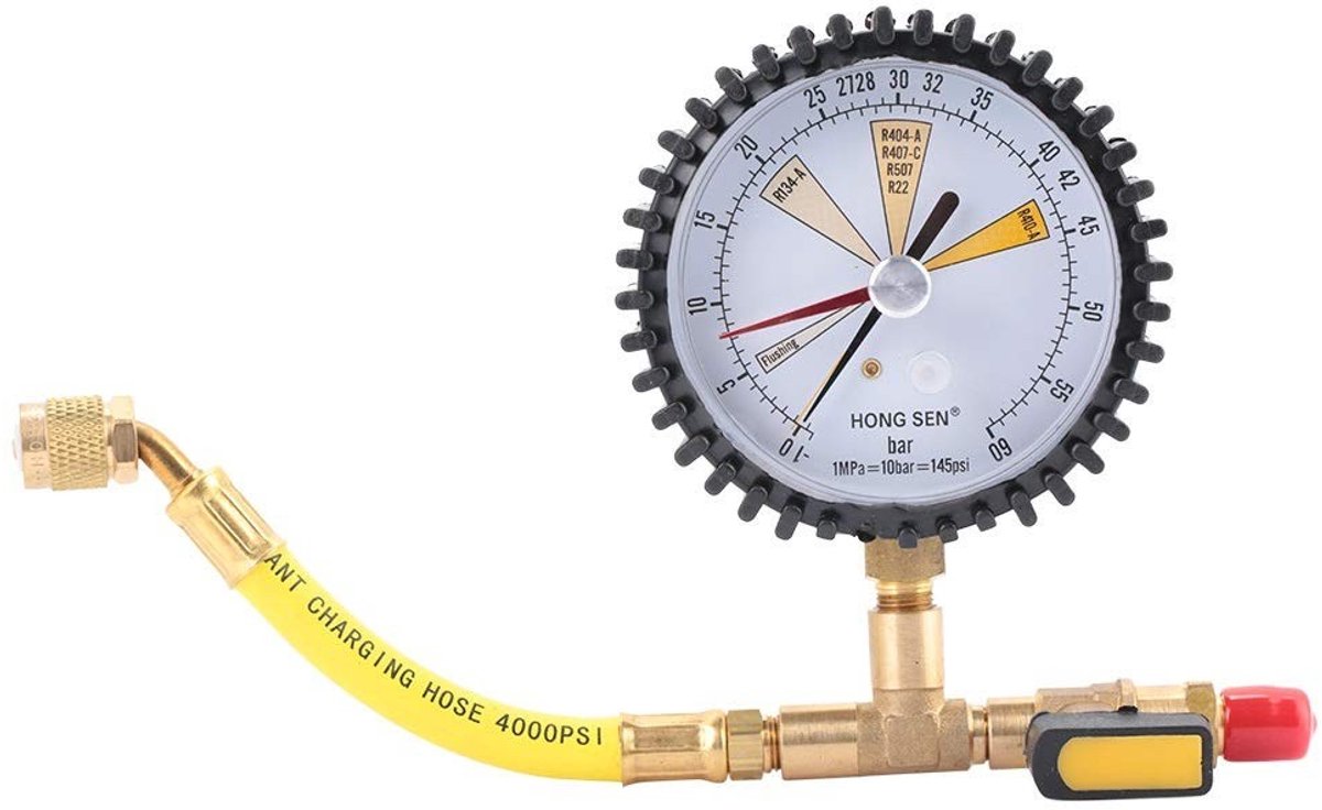Dailygoods - Dailygoody - Nitrogen Drukmeter voor Koelmiddel & Airconditioning - Betrouwbare Druktestmeter