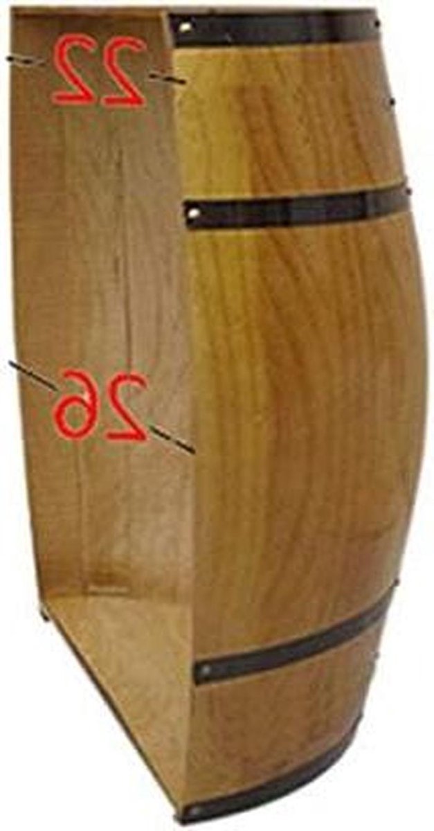 Houten Wijnvat - Decoratief Vat - Ambachtelijk Decor - Verkoold Eiken - Tot 90cm - Bruin