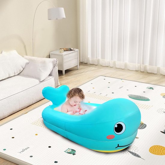 Kinderbad - Opblaasbadje - Waterspelen - Walvisvorm - 80 Cm - Veelkleurig — afbeelding 2