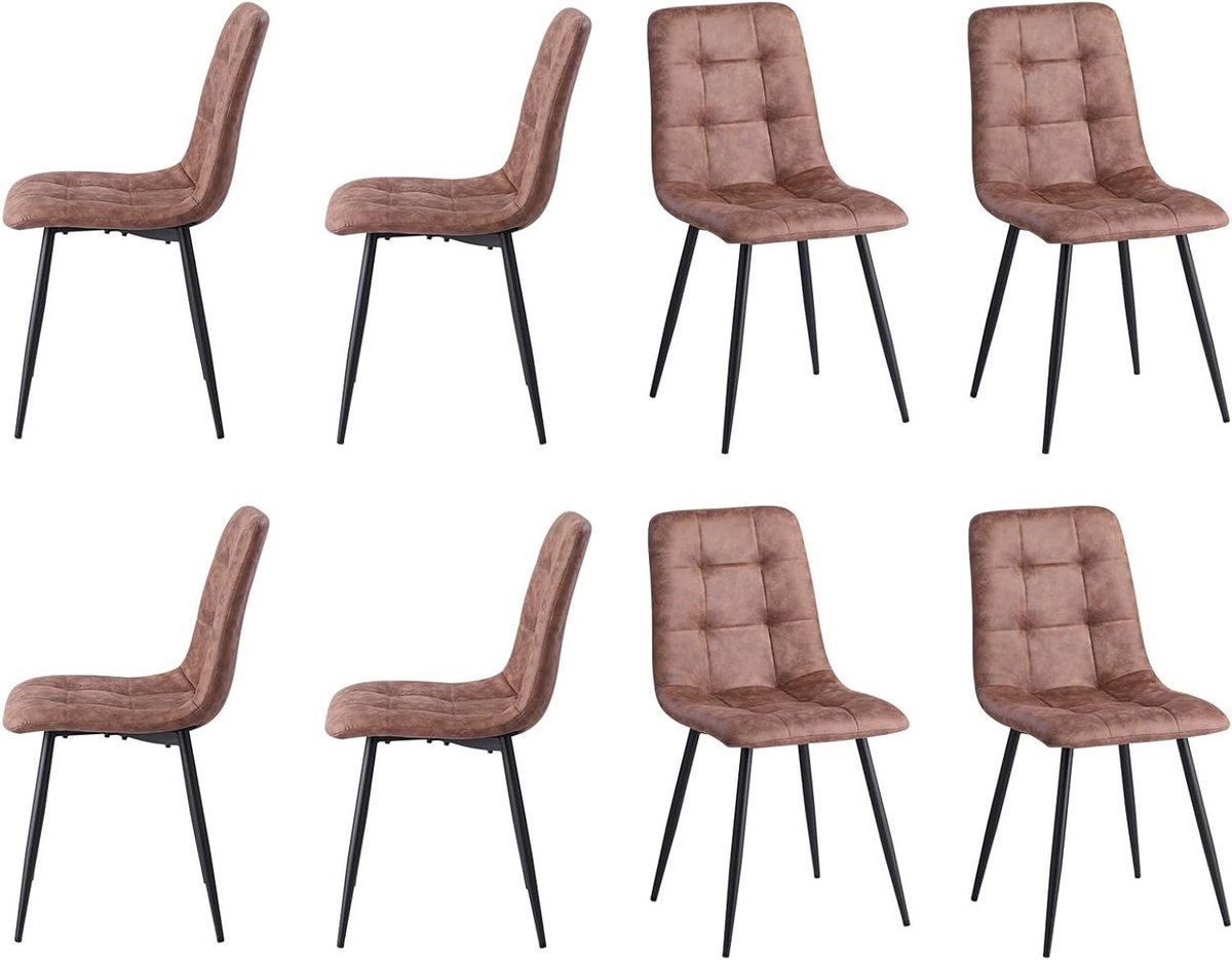 Eetkamerstoelen - Comfortabele stoelen - Eten en werken - Waterdicht technisch leer - 895