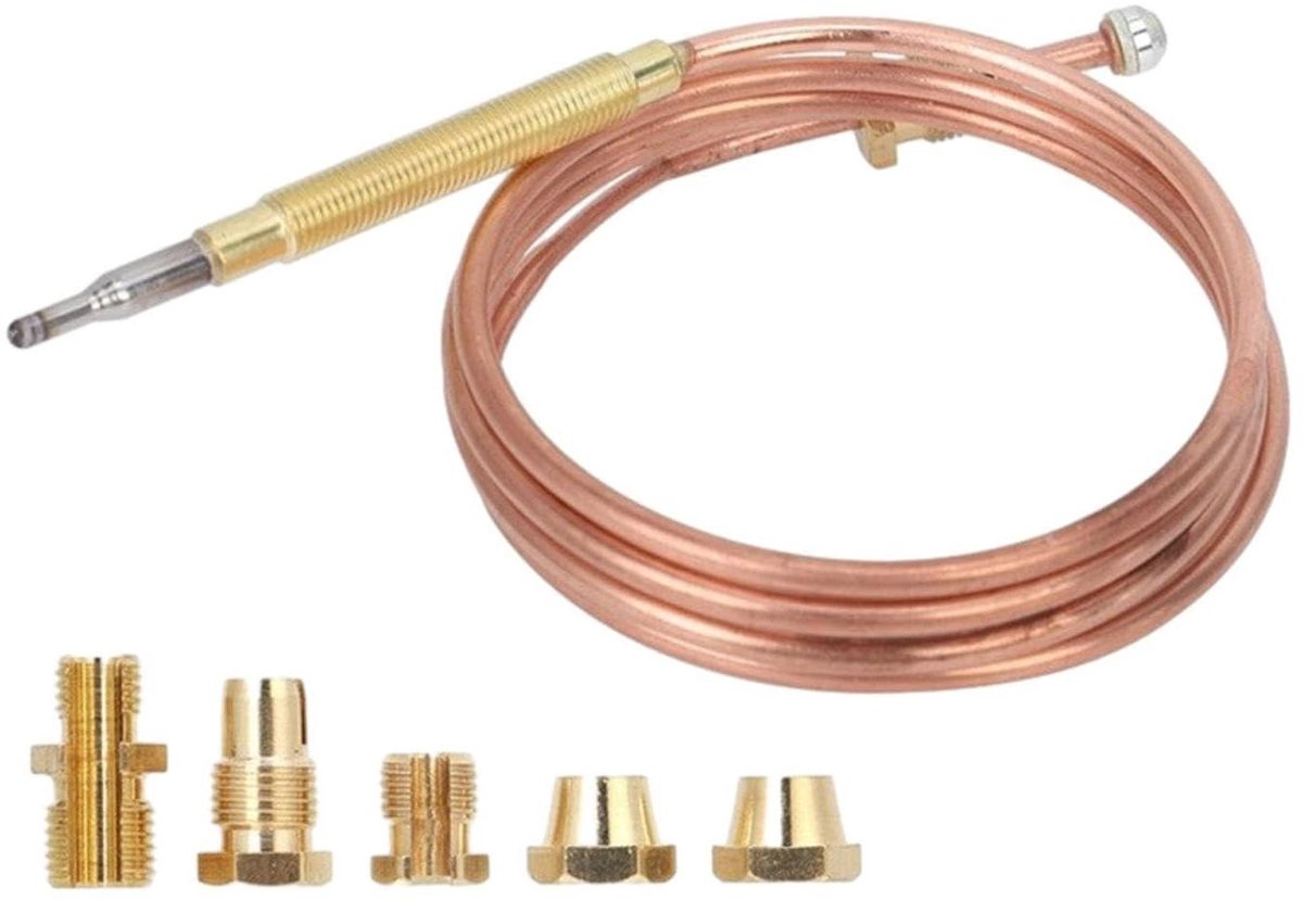 Thermokoppel Vervangingsset - Temperatuur Sensor - Apparaat Reparatie - Met M6 Adapter - M9 Staartdraad - Metaal