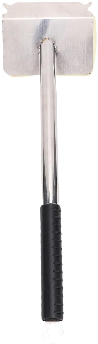 Grillborstel - Barbecue reiniger - Grill schoonmaken - Vervangbare kop - 45 cm - Zwart