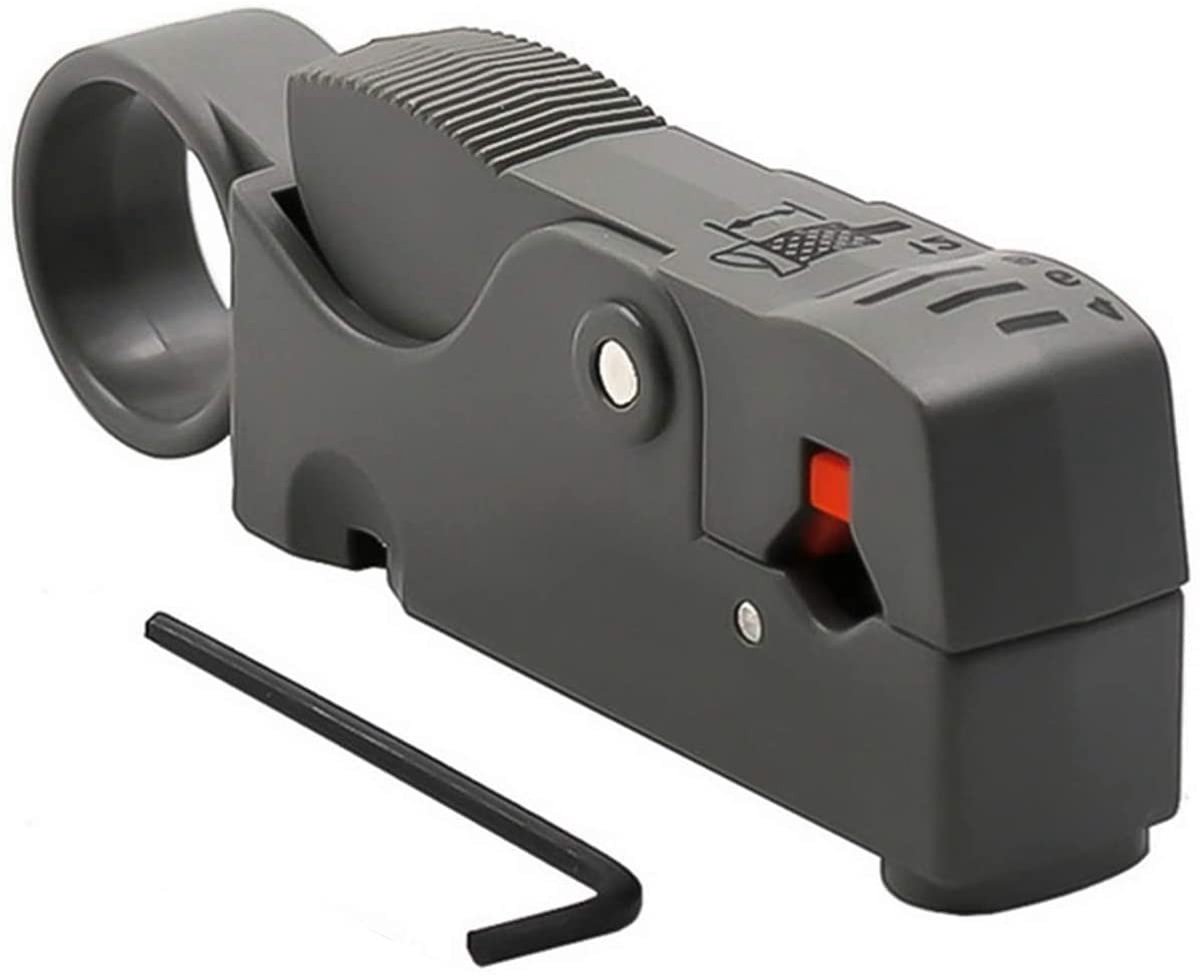 Cosensi - Dailygoods - Dailygoody - Coaxiale kabel stripper - Ergonomisch ontwerp - Handige cutter voor kabels - Compact formaat - Geschikt voor RG6 RG59/62 en RG58 - Perfec...