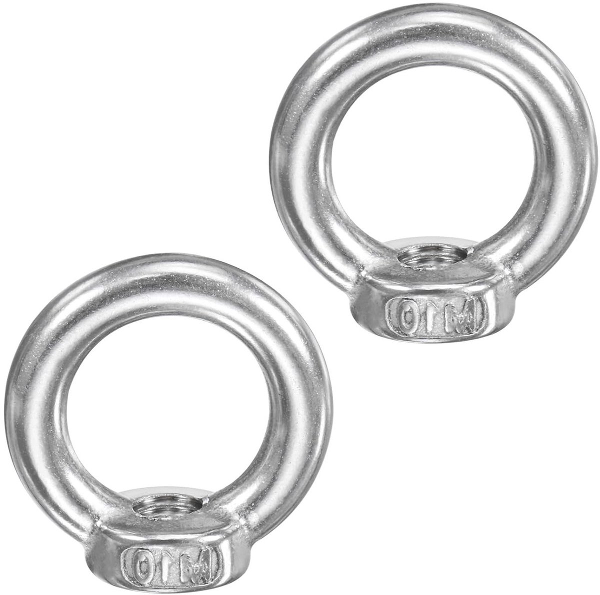 2-Pack M10 Hefoog Moer, 304 RVS Draad Moer voor Hanglamp, Kroonluchter en Schommels - Duurzaam en Sterk
