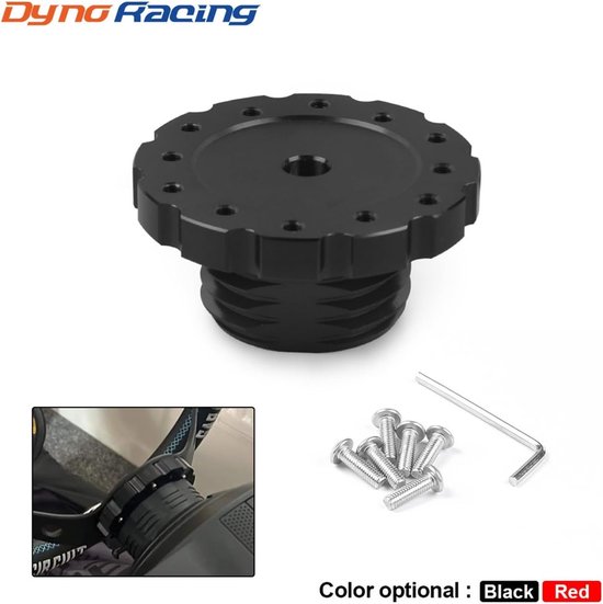 Stuurnaaf Adapter - Stuurverstelling - Sim Racing - Aluminium Constructie - 75mm - Rood van Stuurnaaf Adapter — afbeelding 2