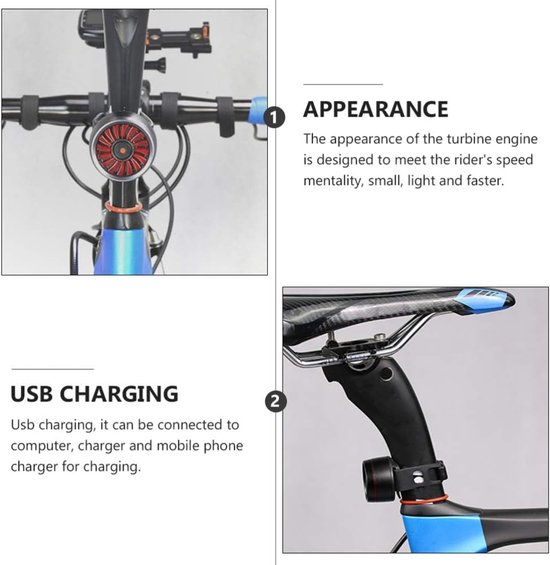 Fiets Achterlicht - Waarschuwingslamp LED - Veiligheidswaarschuwing Fietsen - Intelligente Sensor - 4 x 3 x 3 cm - Zilver — afbeelding 5
