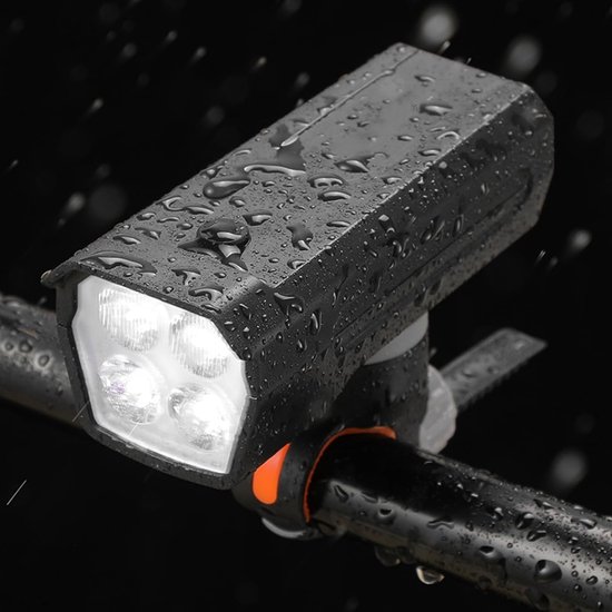 Fietslamp met Bel - Nachtlamp Fiets - Veilig Fietsen - 300 Lumen Helderheid - 1200mAh Batterij - Zwart — afbeelding 3