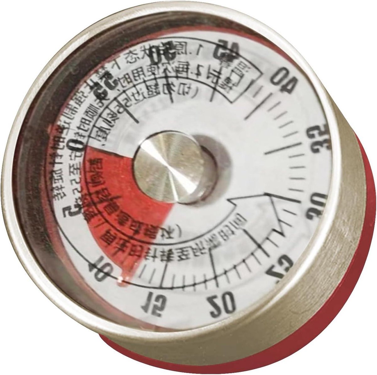 Keuken Timer - Kookwekker Mechanisch - Tijd Beheer - Batterijvrij Werking - 4x7x4 cm - Rood