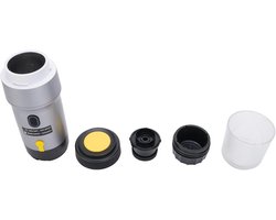 Reiskoffiezetapparaat - Draagbare koffie - Onderweg koffie - Eenvoudige bediening - 60 ml tank - Zilver