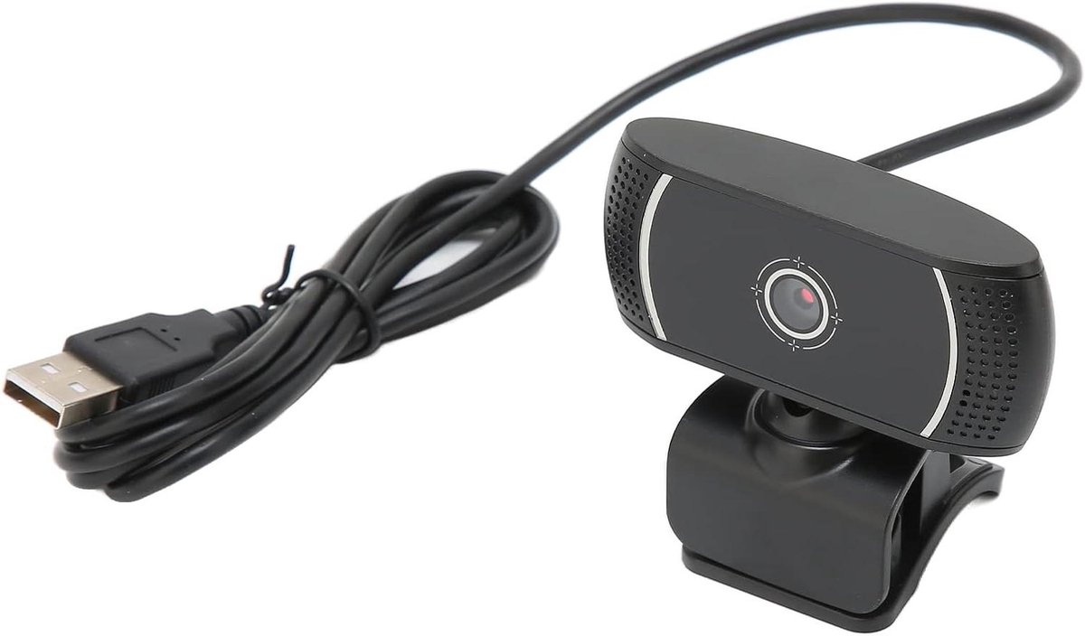 Externe Webcam - Laptop Camera - Online Lessen - 360 Graden Draaibaar - 640x480P - Zwart