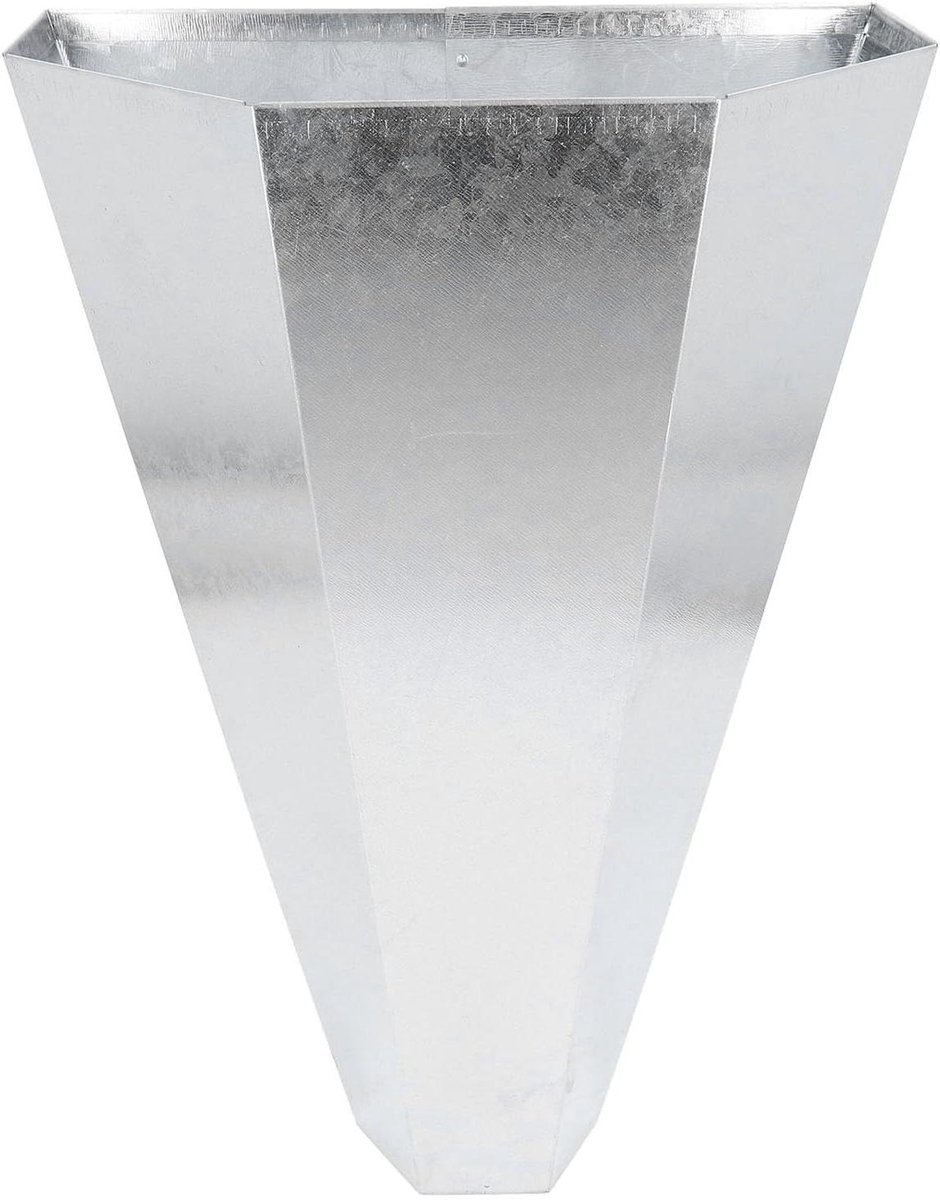 Kippenkegel - Vogelhouder - Pluimvee Verwerken - Gegalvaniseerd Staal - 38 x 27 x 18 cm - Zilver