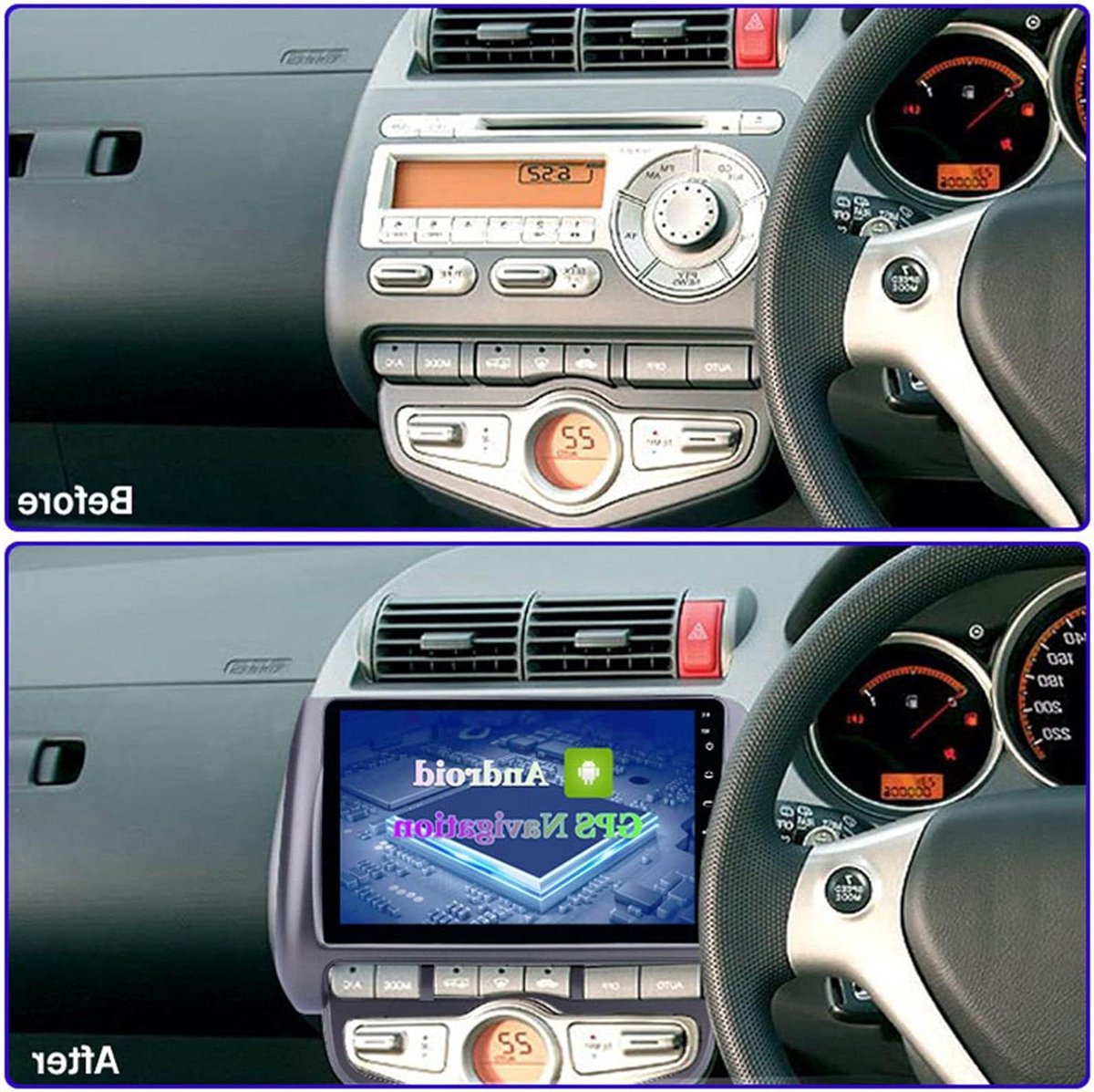 Autoradio Navigatie - Multimediaspeler Auto - Veilige Rit - Plug and Play - 2 Din - Zwart