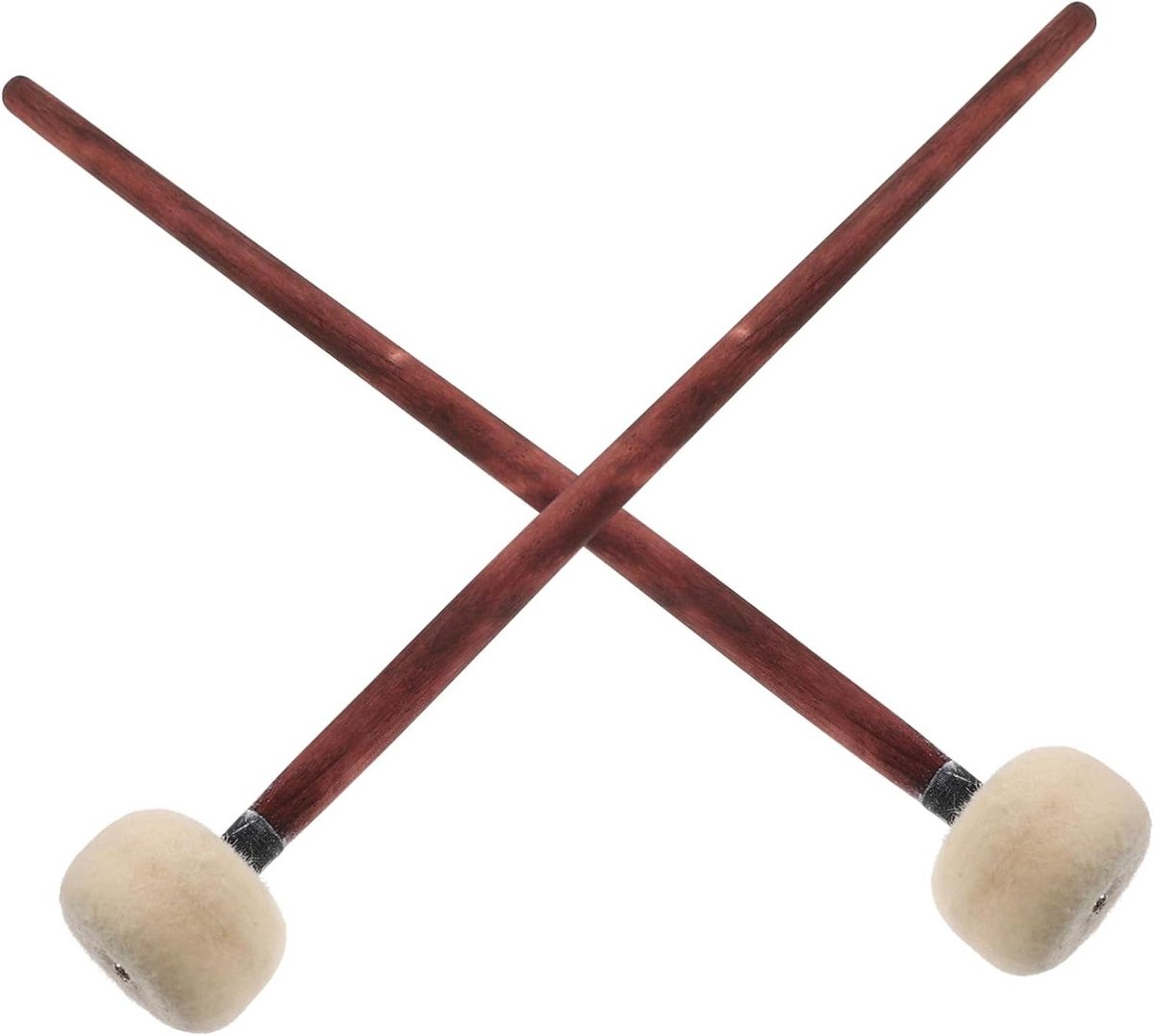 Drumstokken Set - Oefenstokken Percussie - Muziek Maken - Houten Handvat - 39.5 cm - Koffie