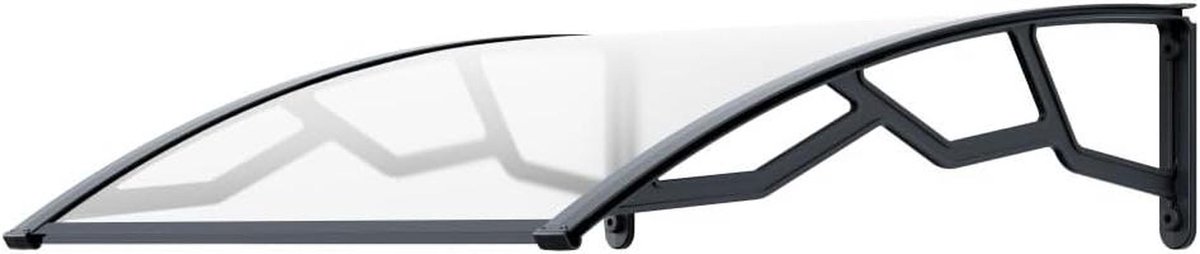 Voordeurluifel Polycarbonaat - Buitenluifel Transparant - Weerbescherming Ingang - UV-werend Materiaal - 100 x 100 cm - Transparant