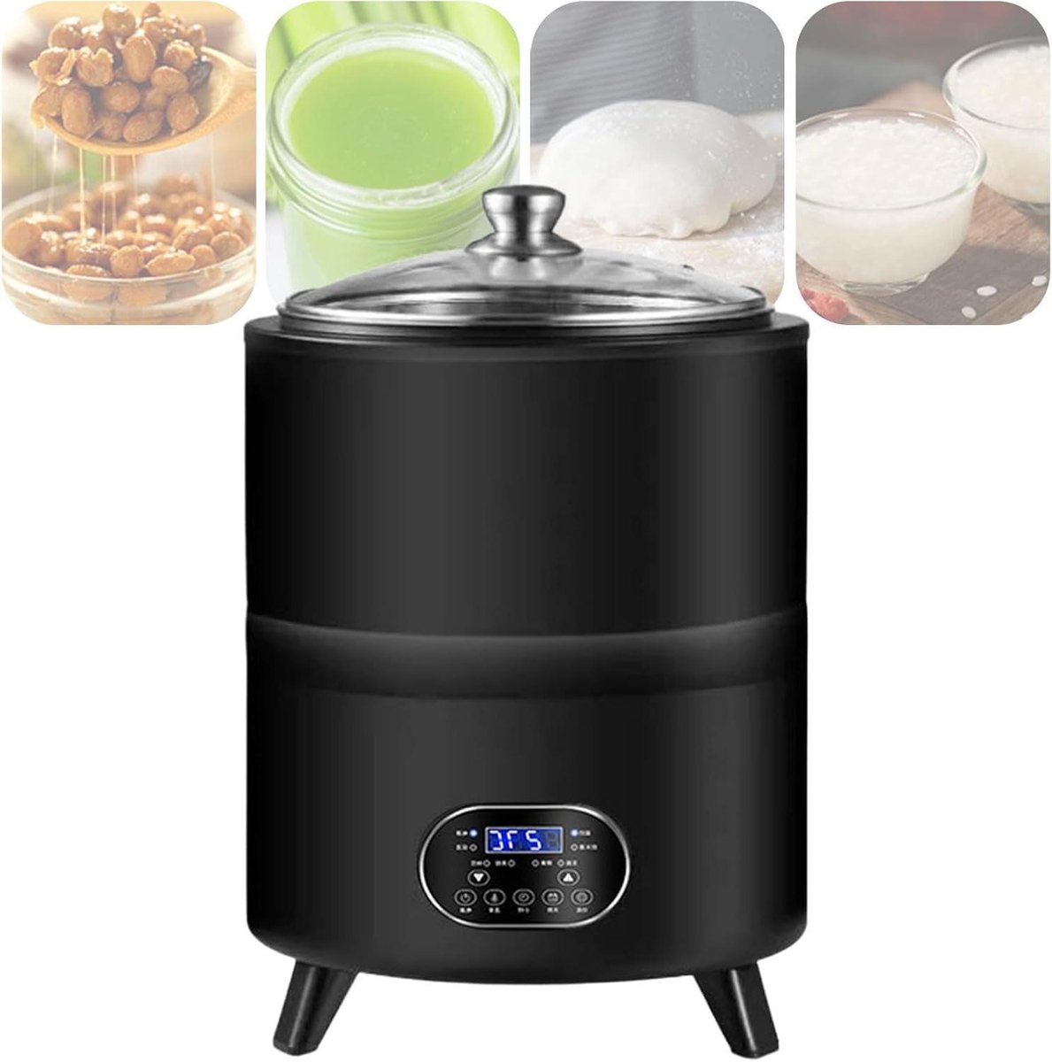 Yoghurtmaker - Gister machine - Zelfgemaakte Yoghurt - Roestvrijstaal - 12 Liter - Zilverkleurig