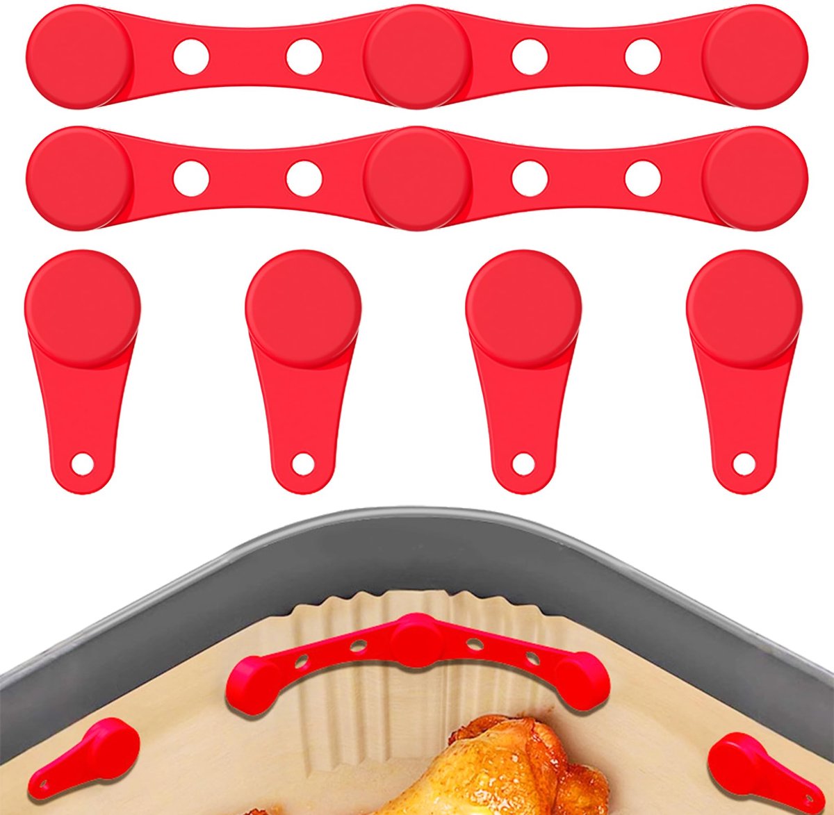 Cosensi - Dailygoods - Magnetische Siliconen Gespen voor Airfryer Bakpapier