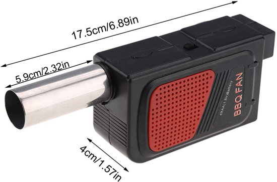 Draagbare elektrische BBQ-ventilator voor buitenkampeergrill, BBQ-luchtblazer, snelle vuurstarter van Merkloos — afbeelding 4