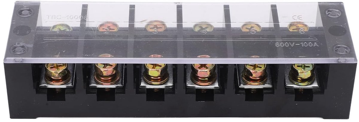 Cosensi - Dailygoods - 100A Klemmenstrook met Transparante Afdekking