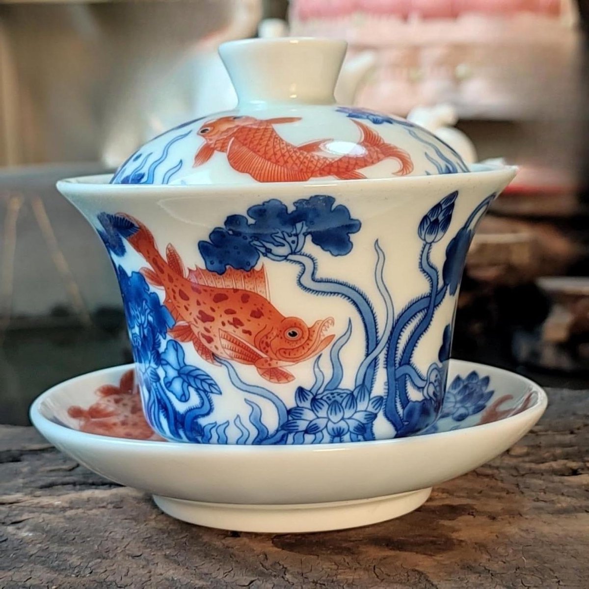 Thee Kom - Brouwen Set - Authentiek Genieten - Traditioneel Chinees Design - 200ml - Blauw Wit
