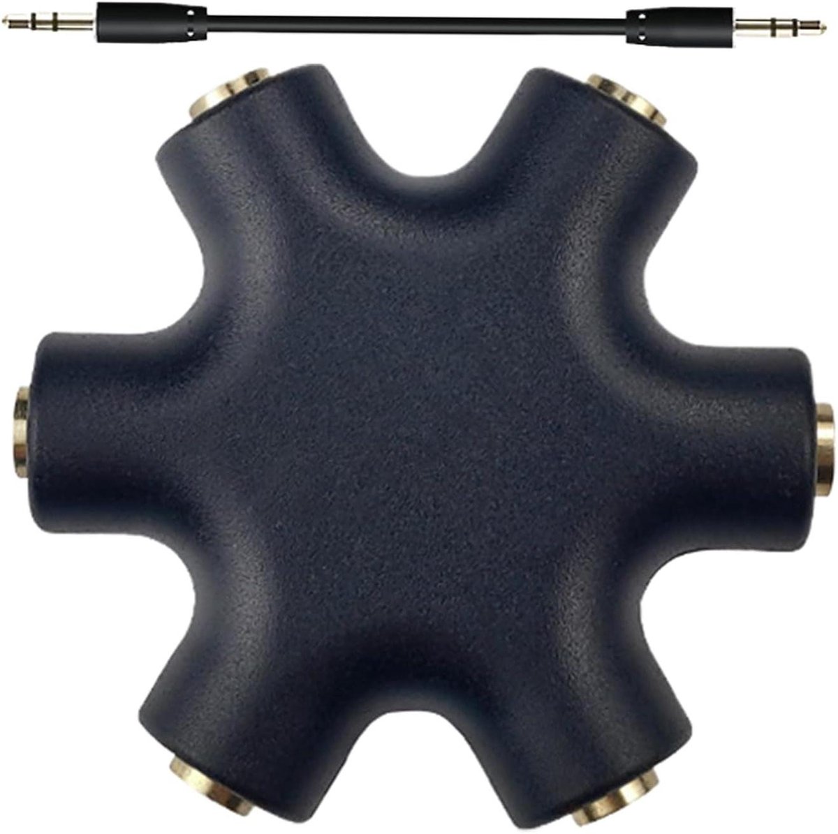 Audio Splitter - Koptelefoon Adapter - Audio Delen - Hoge Kwaliteit Geluid - 5 x 13 cm - Zwart