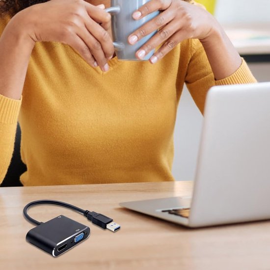 USB naar HD Adapter - Signaal Converter - Beeld Uitbreiden - Plug-and-Play Installatie - 1920x1080 Resolutie - Meerdere kleuren — afbeelding 2