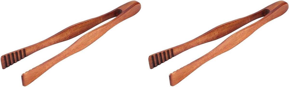 Serveertang Hout - Keukentang Clip - Barbecue Hulp - Antislip Handvat - 265 cm - Natuurlijk Hout