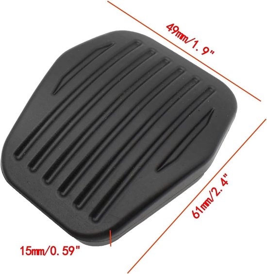 Pedaal Covers - Rubberen Pads - Verbeterde Grip - Antislip Ontwerp - 2 Stuks - Zwart — afbeelding 3