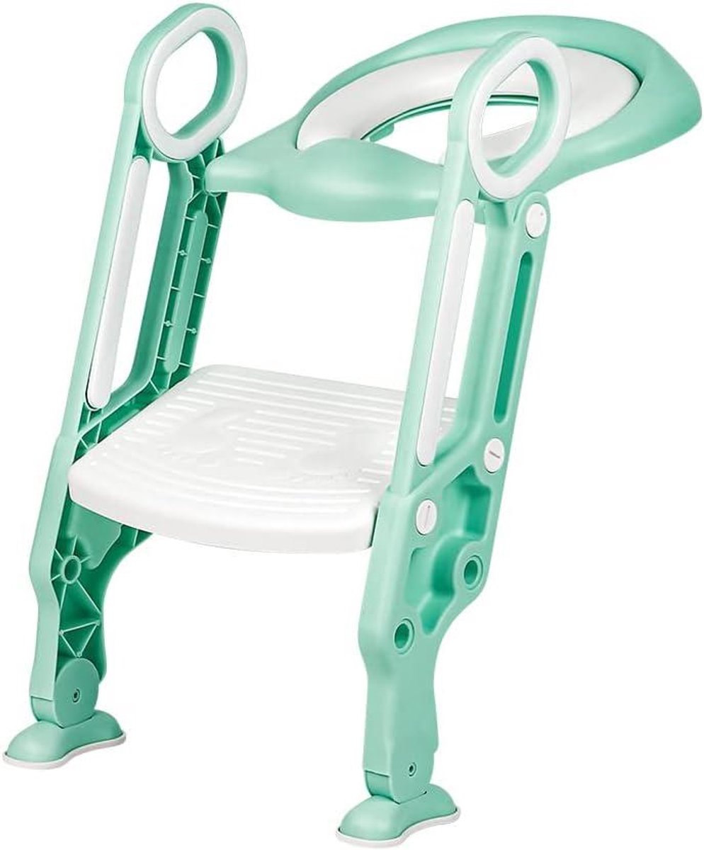 Kinder Toiletstoel - Potty Trainer - Zindelijkheidstraining - Verstelbare Hoogte - 31x41 cm - Groen