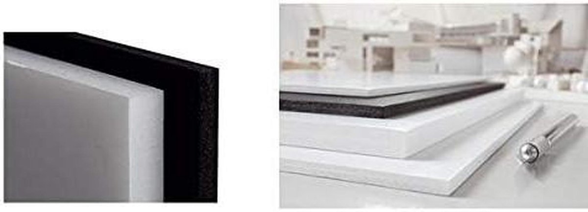 Foam Boards - Hardschuimplaten - Hobby Projecten - Lichtgewicht Materiaal - 50x70 cm - Wit