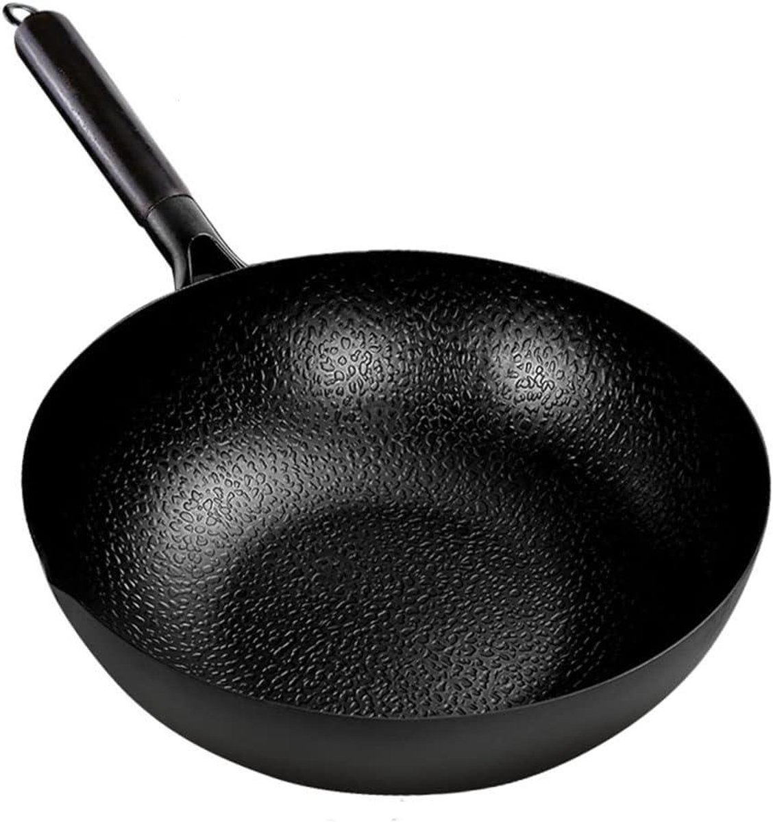 IJzeren Wok - Koekenpan - Buiten koken - Handgesmeed - 30cm - Zwart