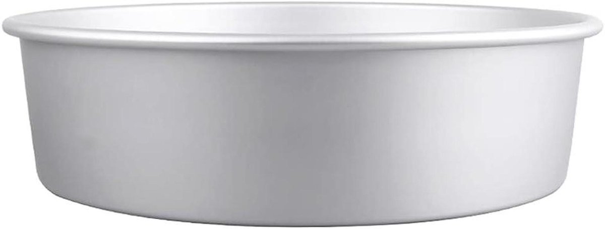 Taartvorm Rond - Bakvorm Aluminium - Verjaardag Bakken - Verwijderbare Bodem - 25 cm - Zilver