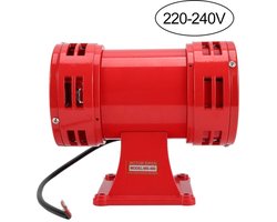 – Elektrisch alarm van 150 dB – Voeding van 220-240 volt – Hogesnelheidsmotor van 10.000 tpm – Geschikt voor industriële beveiligingssystemen