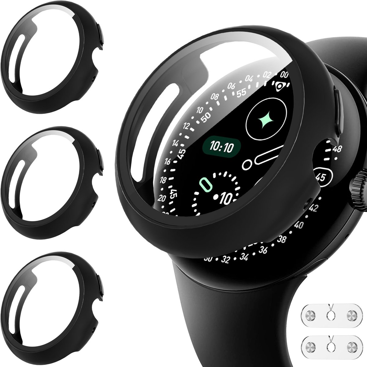 Dailygoods - Beschermende Case voor Google Pixel Watch 4 met Gehard Glas