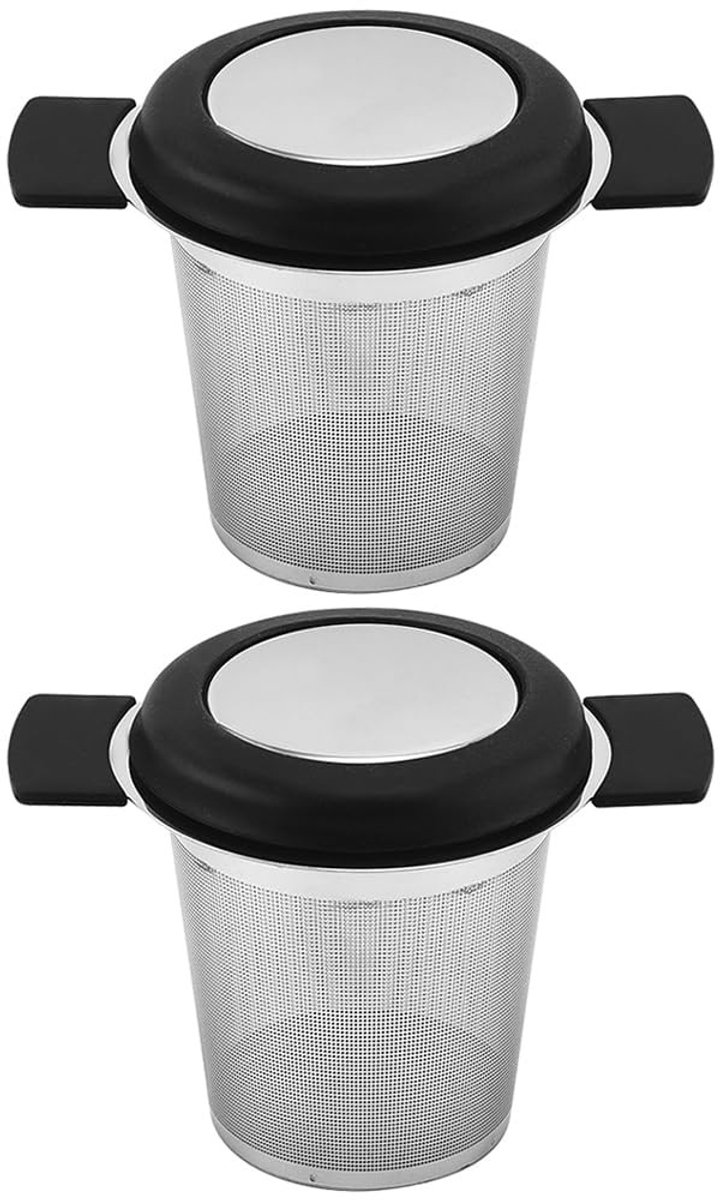 Dailygoods - Fijnmazig Theezeefje met Siliconen Handgrepen (2 Stuks)