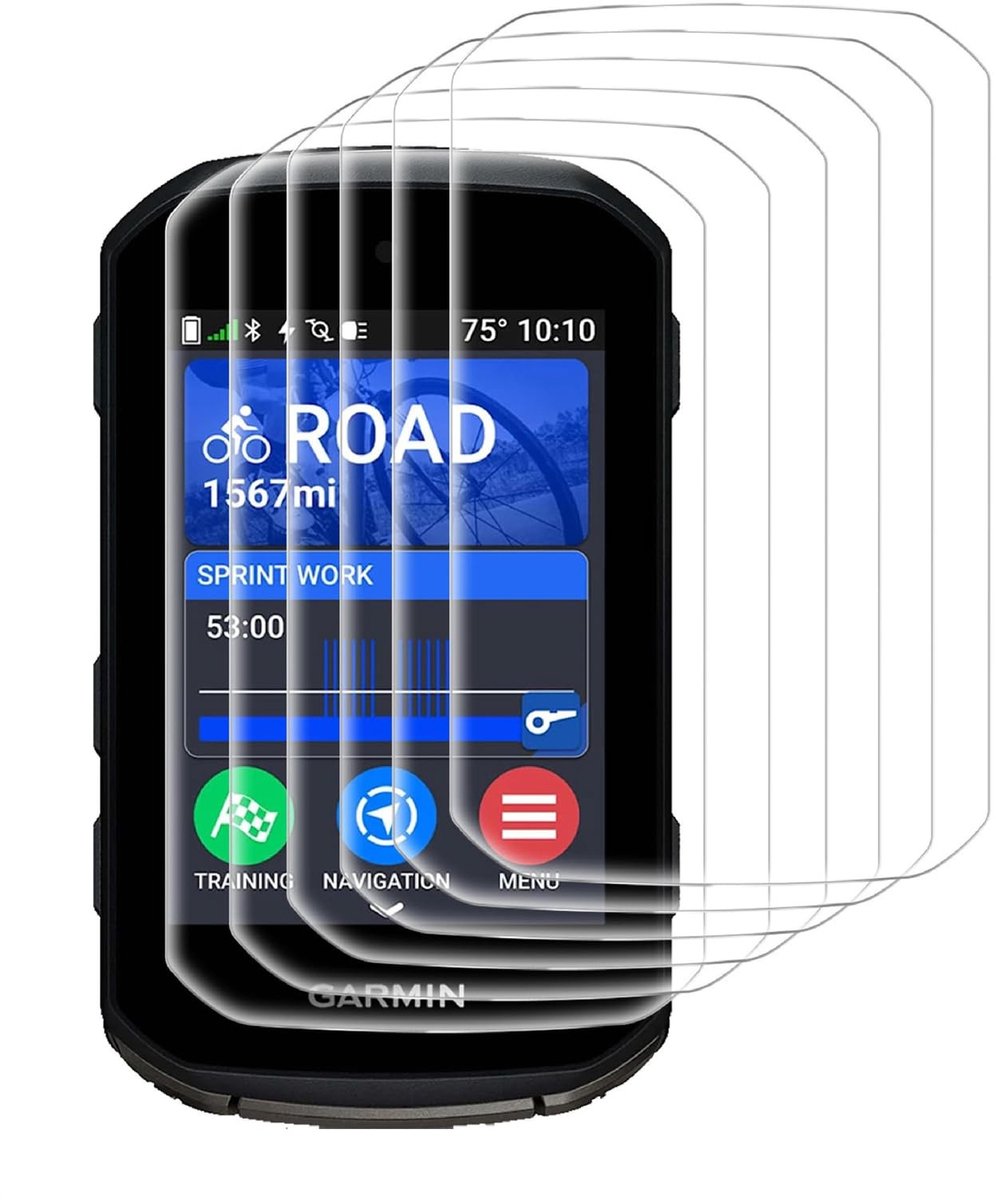 Dailygoods - Displaybeschermfolie voor Garmin Edge 850, 6 Stuks
