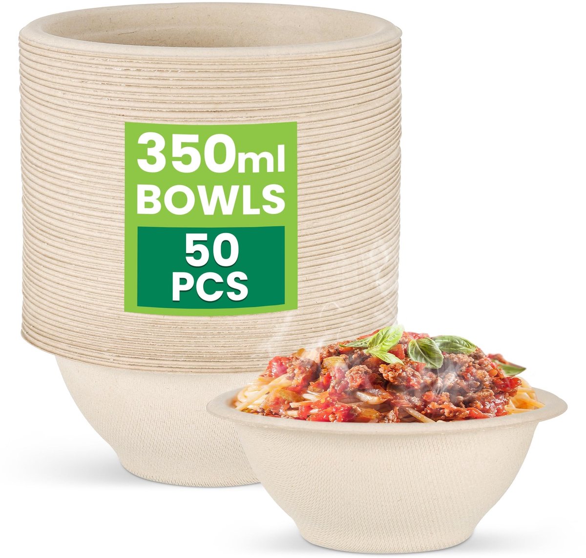 Dailygoods - Composteerbare Kartonnen Soepkommen Set van 50
