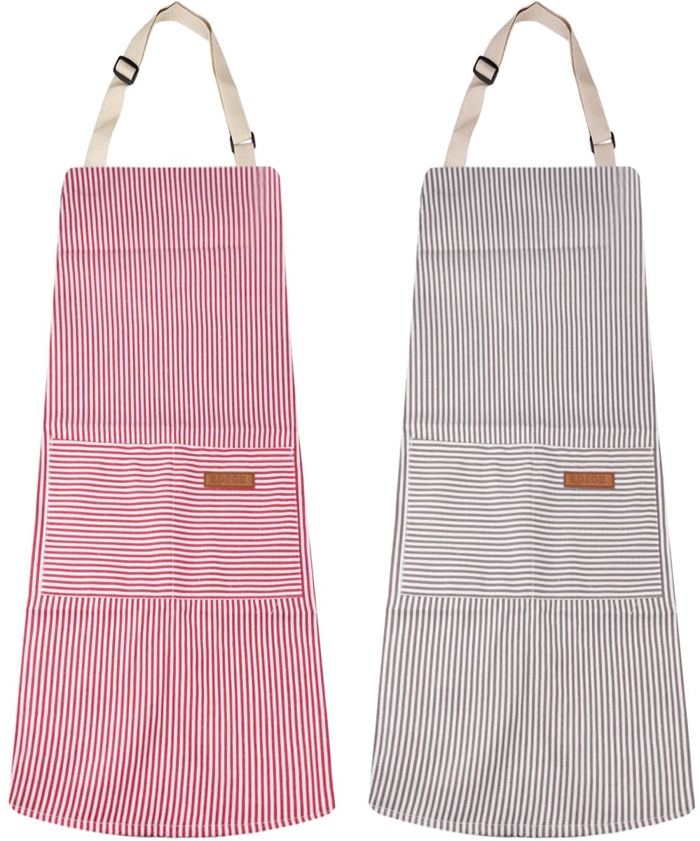 Dailygoods - 2 Verstelbare Keukenschorten voor Dames met 2 Zakken
