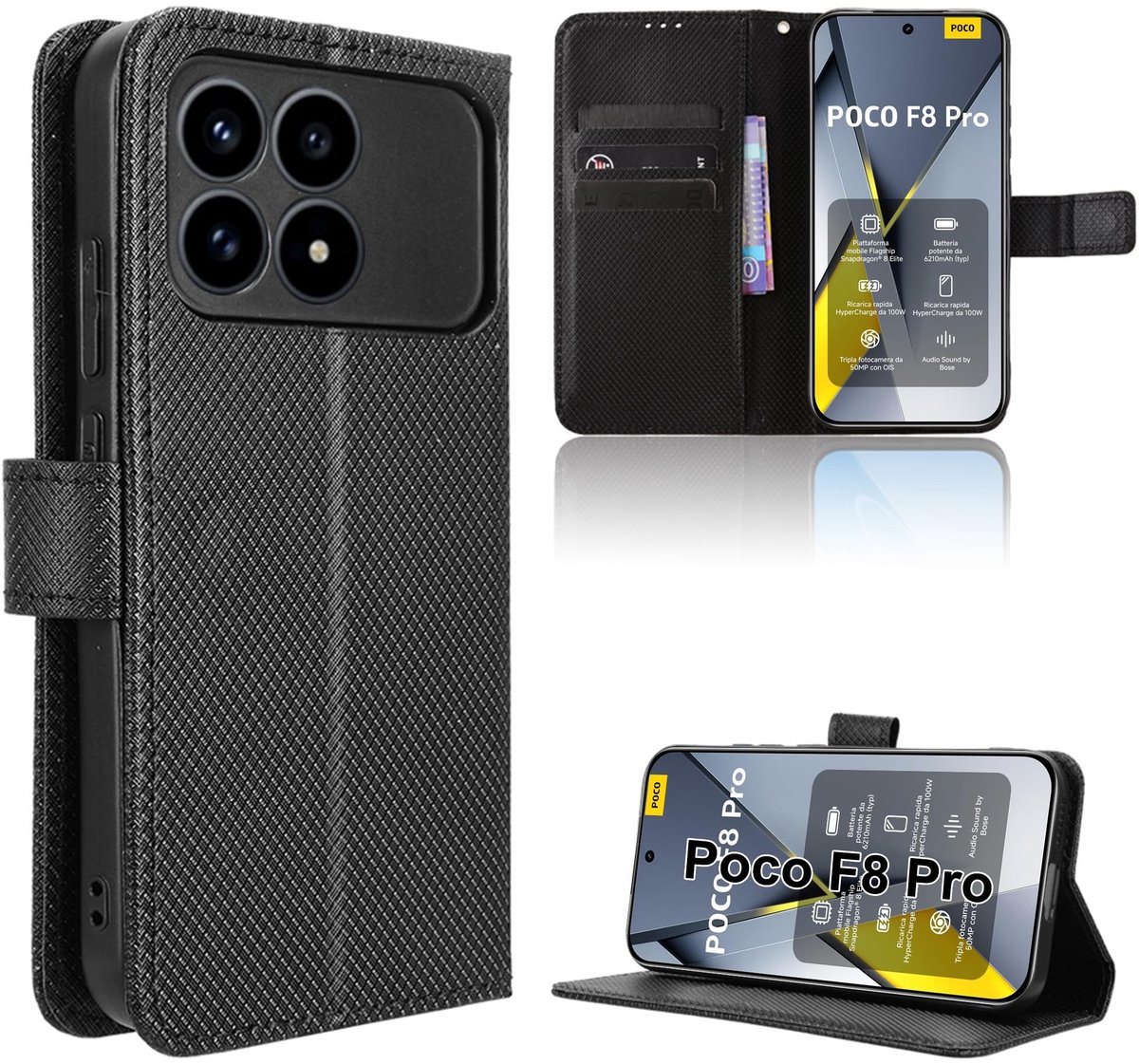 Dailygoods - Telefoonhoes voor Xiaomi Poco F8 Pro met Klapbare Flip